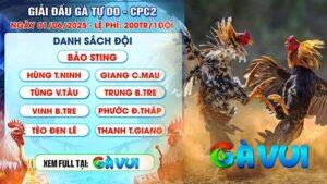 Đón xem giải đấu gà tự do CPC2 ngày 01-06-2025 tại Gà Vui